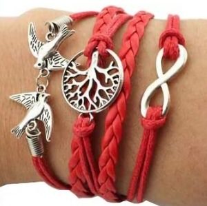 5 FOR $25 Leather Wrapped Tree of Life, Peace Doves & Infinity Bracelet NWT
